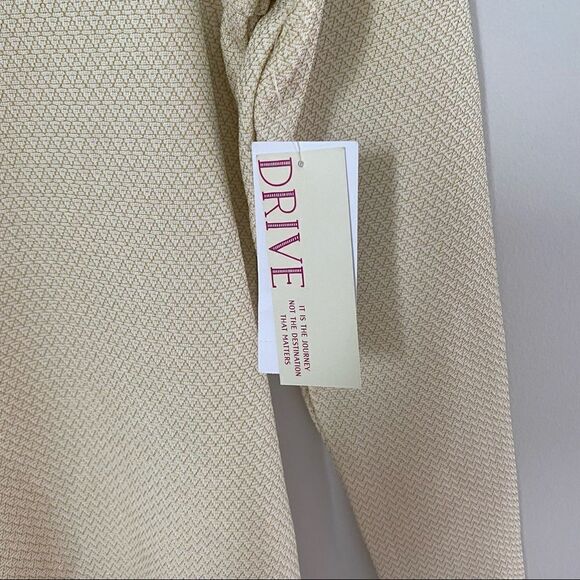Willow Drive Long Sleeve Turtle Neck Cut Out Gold and White Knit Top - Picture 3 of 6